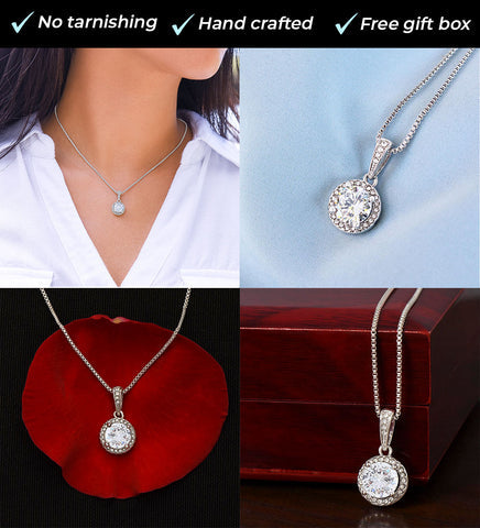 To My Soulmate - "My Life, Love & Best Friend" Sparkling Pendant Set