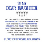 To My Daughter "Embrace The Rain' - Engraved Bracelet Gift Set