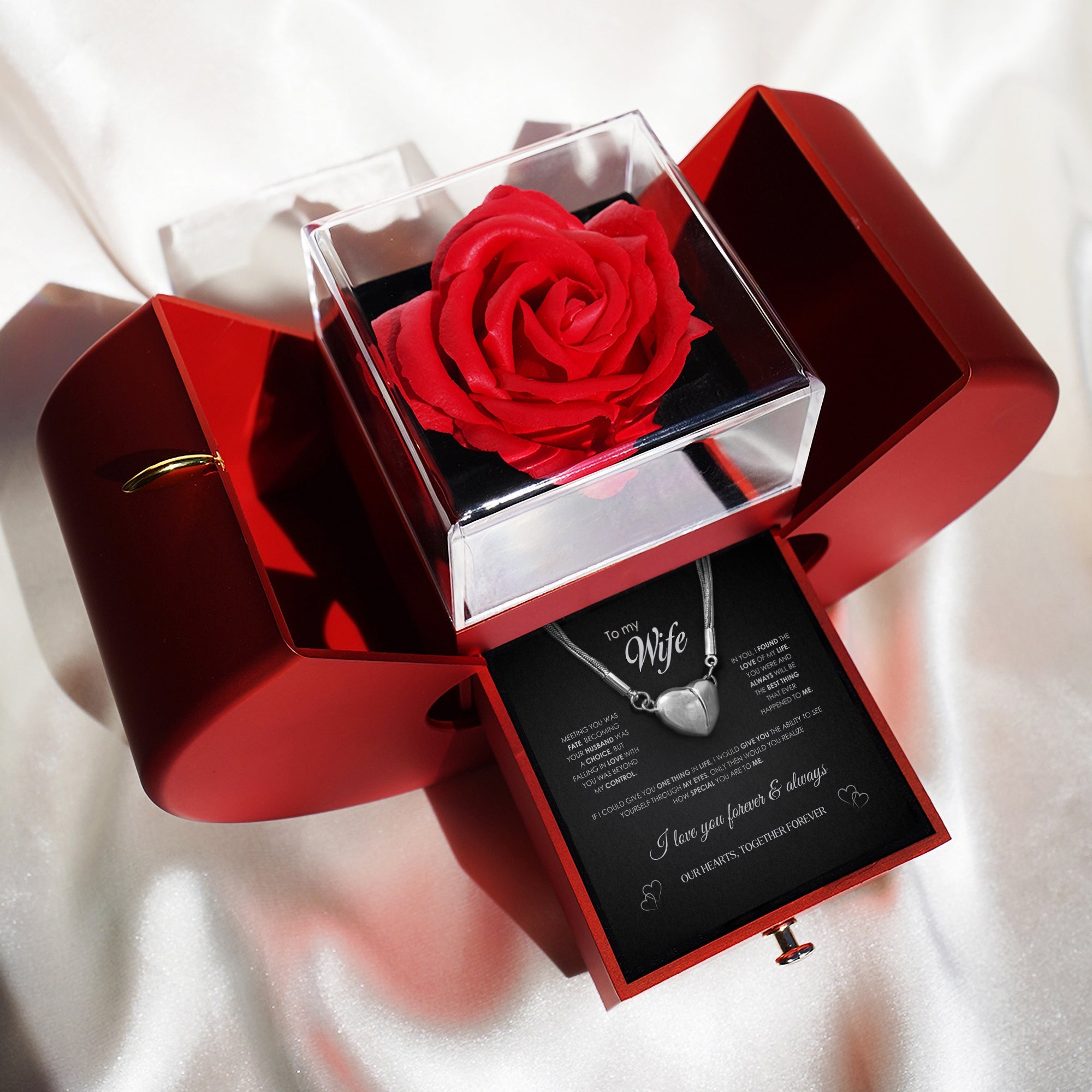 "Together Forever" – Magnetic Bond Heart Necklace with Luxury Gift Box