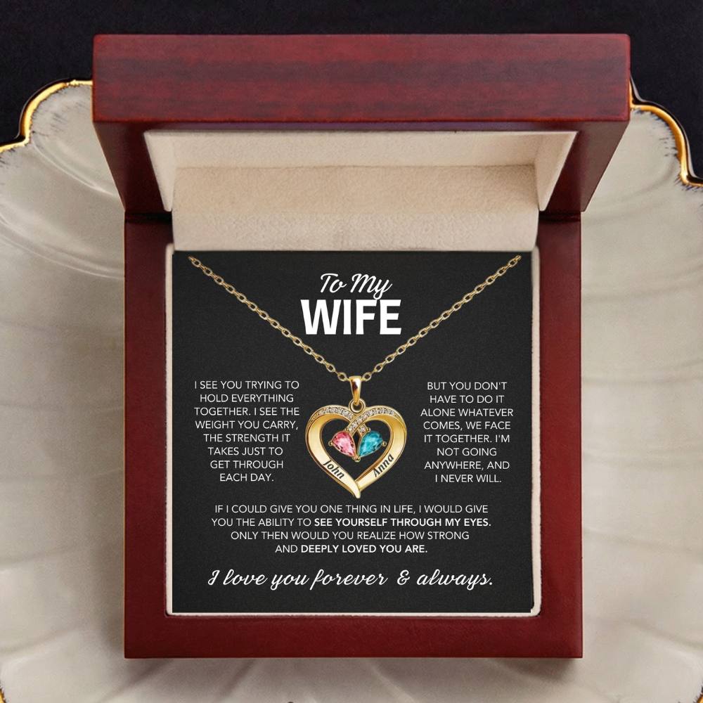 Always Yours – Birthstone Heart Necklace