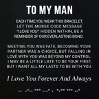 To My Man - "Hidden Love Code" Morse Bracelet