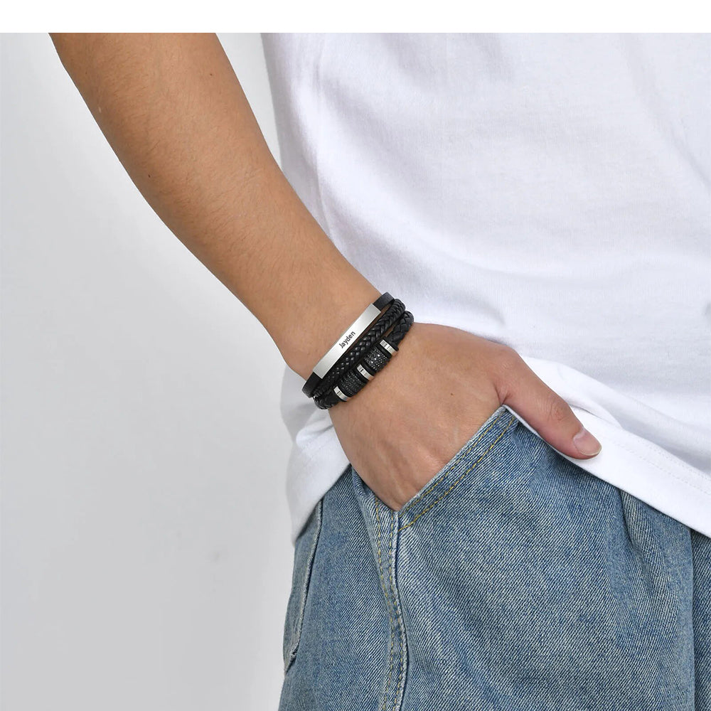 "Forever Connected" Son's Customized Bracelet