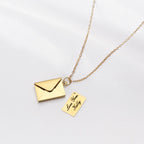 Surprise Teddy Bear Love Letter Necklace Gift Set