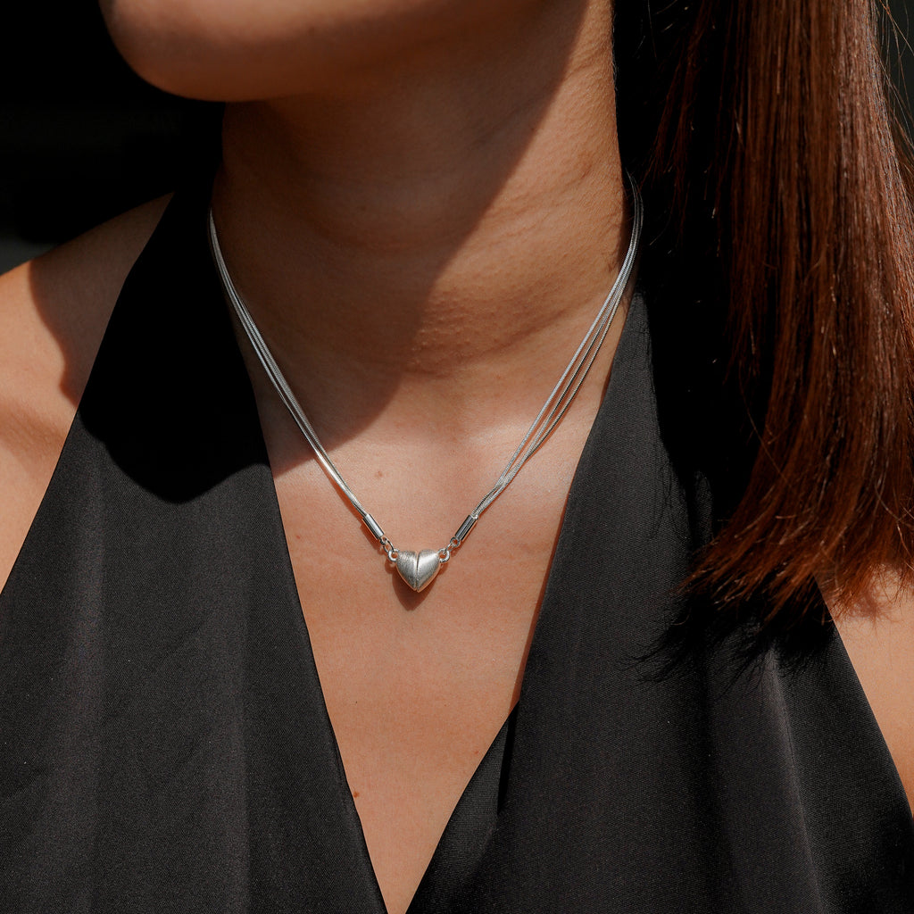 "Together Forever" – Magnetic Bond Heart Necklace with Luxury Gift Box