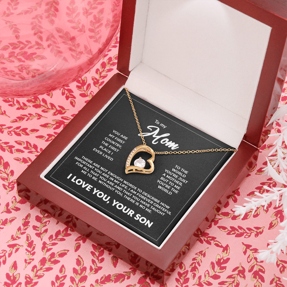 To My Mom - "Without You There Is No Me" 14K Forever Necklace