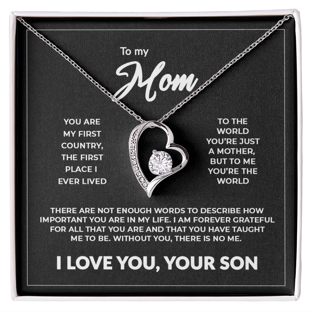 To My Mom - "Without You There Is No Me" 14K Forever Necklace