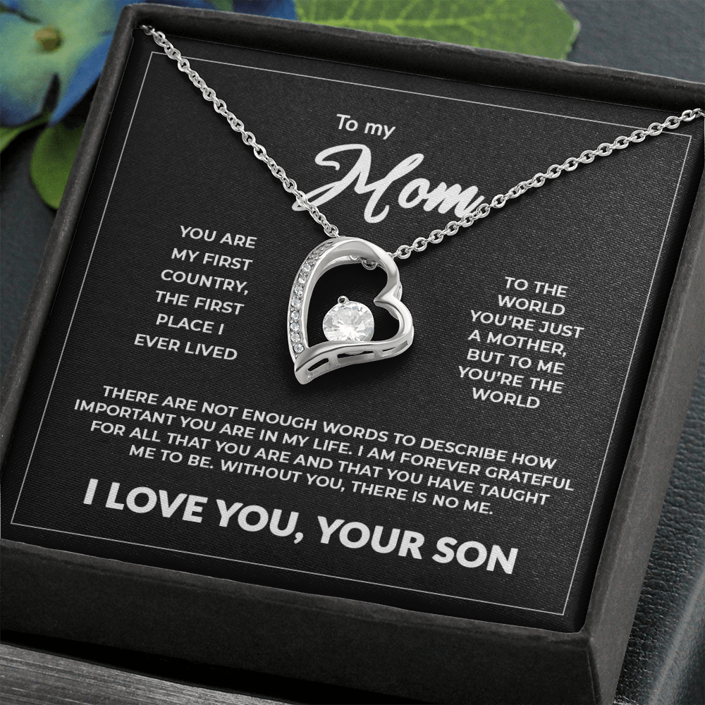 To My Mom - "Without You There Is No Me" 14K Forever Necklace
