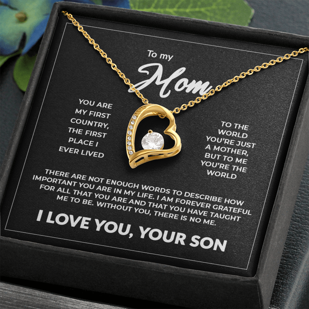 To My Mom - "Without You There Is No Me" 14K Forever Necklace