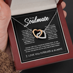 To My Soulmate - Interlocking Heart Necklace